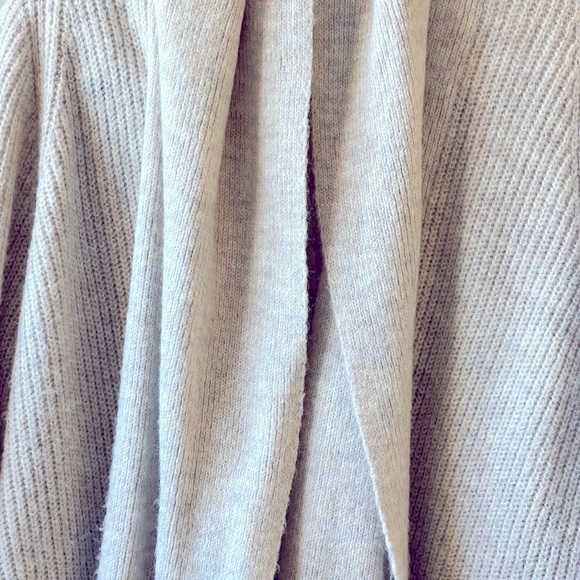 Rachel Parcell Cream Open Front Shawl Collar Cardigan Size XS Oversized - Picture 3 of 6